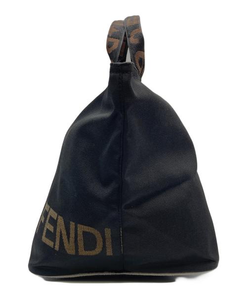 FENDI（フェンディ）FENDI (フェンディ) ロゴトートバッグ ブラックの古着・服飾アイテム