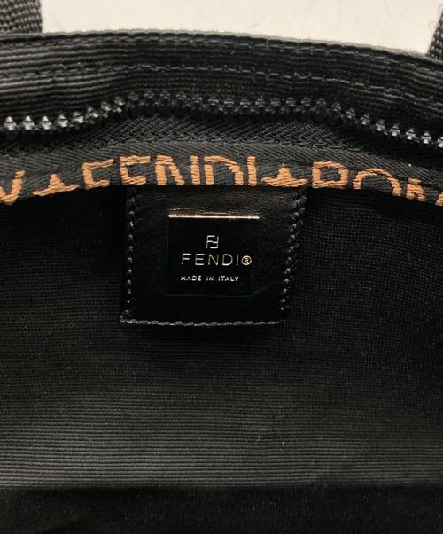 FENDI（フェンディ）FENDI (フェンディ) ロゴトートバッグ ブラックの古着・服飾アイテム