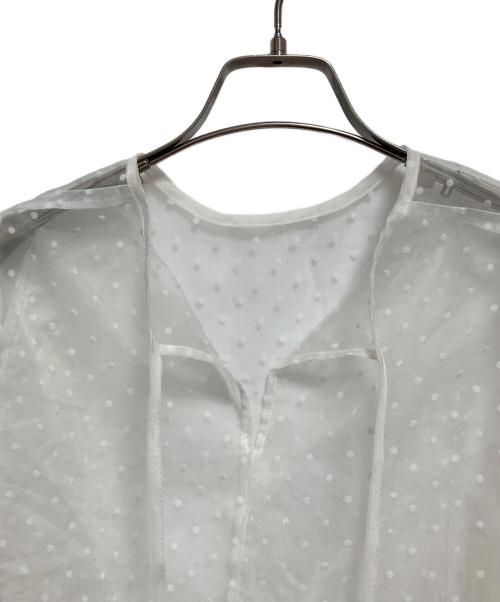 epa（エパ）epa (エパ) ドットブラウス ホワイト サイズ:FREEの古着・服飾アイテム