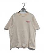 maison kitsuneメゾンキツネ）の古着「Handwriting Tシャツ」｜ピンク