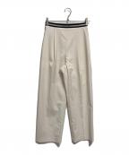 CADUNEカデュネ）の古着「ラインゴムパンツ」｜ホワイト
