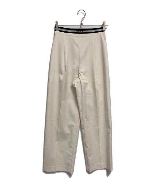 CADUNE（カデュネ）CADUNE (カデュネ) ラインゴムパンツ ホワイト サイズ:XS(34)の古着・服飾アイテム