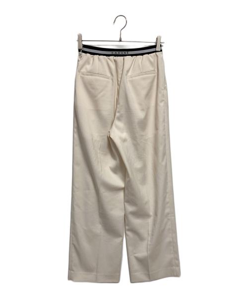 CADUNE（カデュネ）CADUNE (カデュネ) ラインゴムパンツ ホワイト サイズ:XS(34)の古着・服飾アイテム