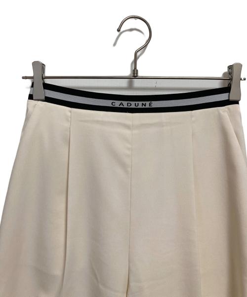 CADUNE（カデュネ）CADUNE (カデュネ) ラインゴムパンツ ホワイト サイズ:XS(34)の古着・服飾アイテム