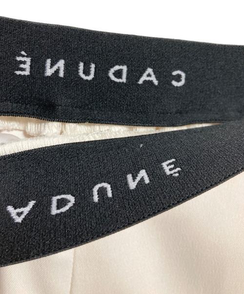 CADUNE（カデュネ）CADUNE (カデュネ) ラインゴムパンツ ホワイト サイズ:XS(34)の古着・服飾アイテム