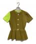 HeRIN.CYE（ヘリンドットサイ）の古着「Flare hem knit tops」｜イエロー×ベージュ