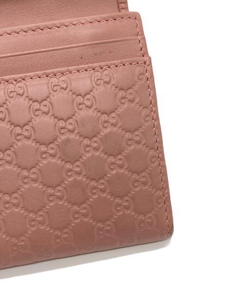 GUCCI（グッチ）GUCCI (グッチ) マイクログッチシマ 長財布 ピンクの古着・服飾アイテム