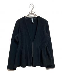 CFCL（シーエフシーエル）の古着「HYPHA COLLARLESS ZIP JACKET」｜ブラック