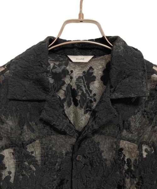 CLANE（クラネ）CLANE (クラネ) シアーフラワーレースシャツ ブラック サイズ:M（1）の古着・服飾アイテム