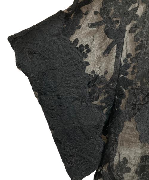 CLANE（クラネ）CLANE (クラネ) シアーフラワーレースシャツ ブラック サイズ:M（1）の古着・服飾アイテム