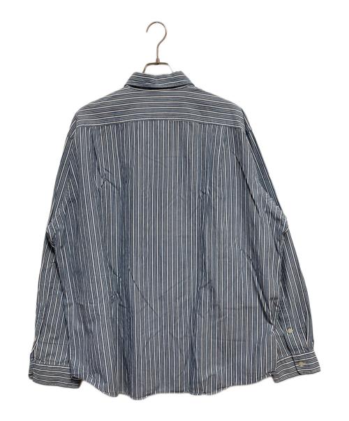 RALPH LAUREN（ラルフローレン）RALPH LAUREN (ラルフローレン) ストライプBDシャツ ブルー サイズ:XXLの古着・服飾アイテム