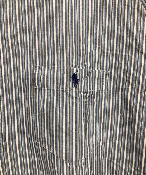 RALPH LAUREN（ラルフローレン）RALPH LAUREN (ラルフローレン) ストライプBDシャツ ブルー サイズ:XXLの古着・服飾アイテム