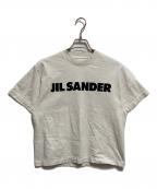 JIL SANDERジルサンダー）の古着「オーバーサイズロゴプリントtシャツ」｜ホワイト×ブラック