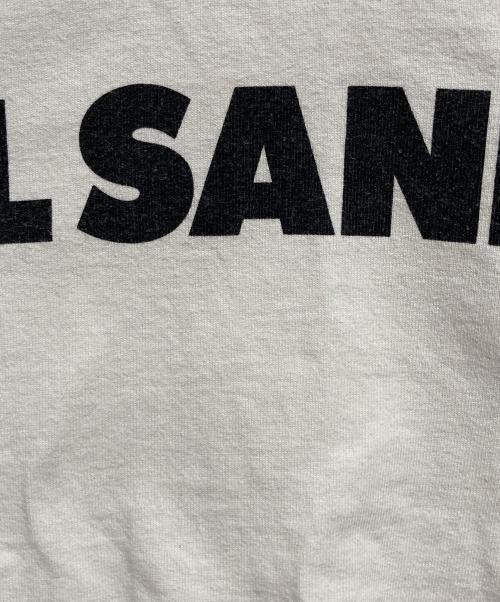 JIL SANDER（ジルサンダー）JIL SANDER (ジルサンダー) オーバーサイズロゴプリントtシャツ ホワイト×ブラック サイズ:XSの古着・服飾アイテム