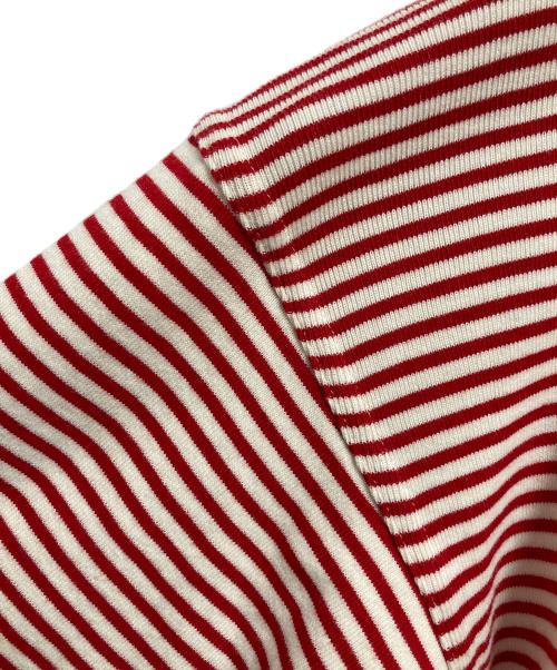 CELINE（セリーヌ）CELINE (セリーヌ) ボーダーカットソー レッド×ベージュ サイズ:XSの古着・服飾アイテム
