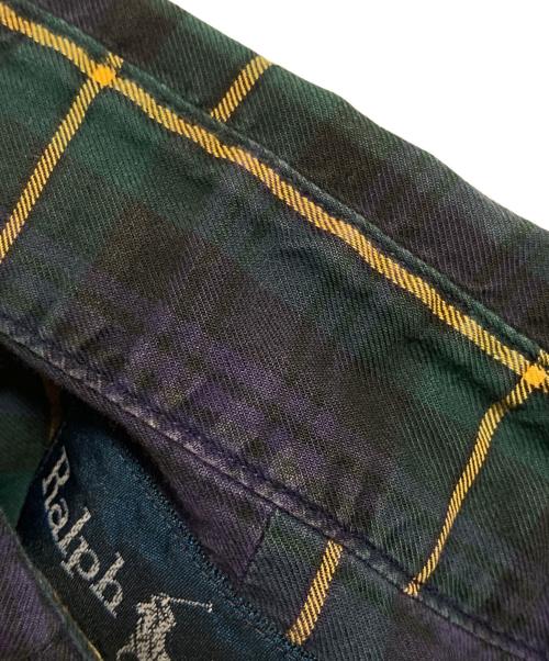POLO RALPH LAUREN（ポロ・ラルフローレン）POLO RALPH LAUREN (ポロ・ラルフローレン) チェックシャツ ネイビー×グリーン サイズ:XLの古着・服飾アイテム