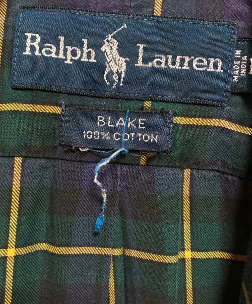 POLO RALPH LAUREN（ポロ・ラルフローレン）POLO RALPH LAUREN (ポロ・ラルフローレン) チェックシャツ ネイビー×グリーン サイズ:XLの古着・服飾アイテム