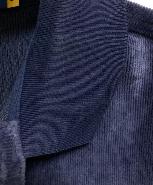 POLO RALPH LAUREN（ポロ・ラルフローレン）POLO RALPH LAUREN (ポロ・ラルフローレン) コーデュロイポロシャツ ネイビー サイズ:XLの古着・服飾アイテム