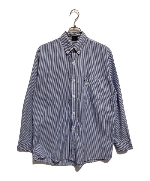 stussy（ステューシー）stussy (ステューシー) ストライプシャツ ブルー×ホワイト サイズ:X-LARGEの古着・服飾アイテム