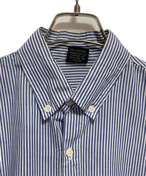 stussy（ステューシー）stussy (ステューシー) ストライプシャツ ブルー×ホワイト サイズ:X-LARGEの古着・服飾アイテム