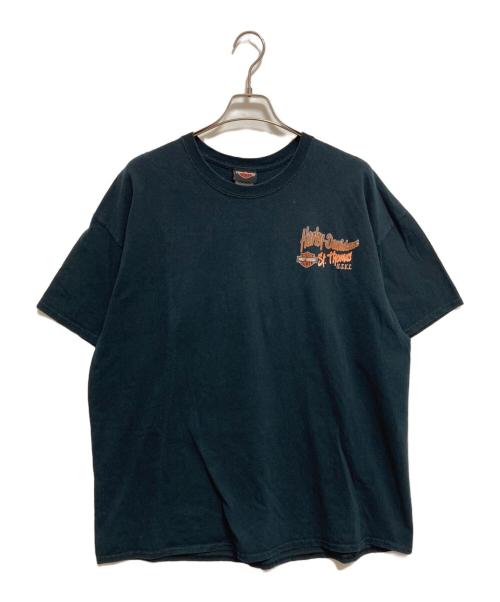 HARLEY-DAVIDSON（ハーレーダビッドソン）HARLEY-DAVIDSON (ハーレーダビッドソン) プリントTシャツ ネイビー サイズ:2XLの古着・服飾アイテム