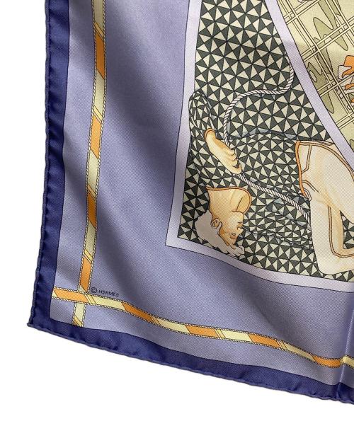 HERMES（エルメス）HERMES (エルメス) カレ90 シルクスカーフ ブルーの古着・服飾アイテム