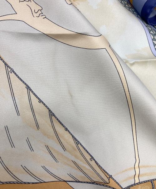 HERMES（エルメス）HERMES (エルメス) カレ90 シルクスカーフ ブルーの古着・服飾アイテム