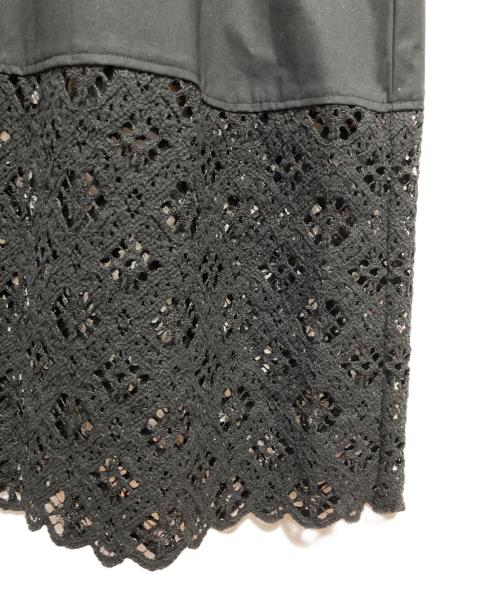 UNITED ARROWS（ユナイテッドアローズ）UNITED ARROWS (ユナイテッドアローズ) ラッセルレース コンビ ワンピース ブラック サイズ:36の古着・服飾アイテム