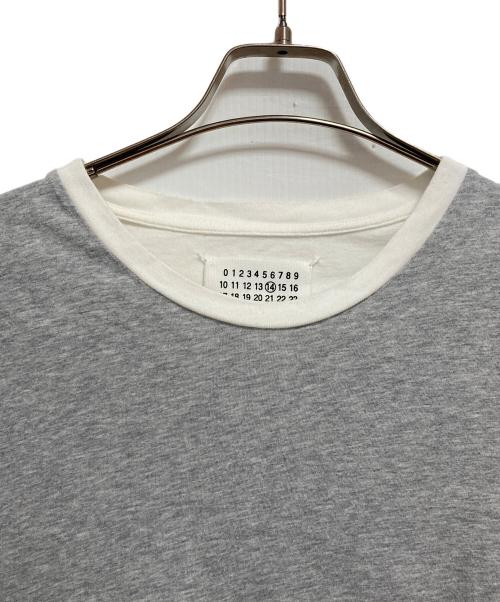 Maison Margiela（メゾンマルジェラ）Maison Margiela (メゾンマルジェラ) 切替ロングスリーブカットソー グレー×ホワイト サイズ:46（M）の古着・服飾アイテム