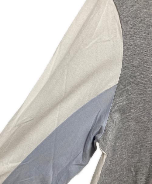 Maison Margiela（メゾンマルジェラ）Maison Margiela (メゾンマルジェラ) 切替ロングスリーブカットソー グレー×ホワイト サイズ:46（M）の古着・服飾アイテム