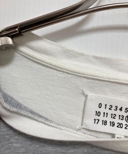 Maison Margiela（メゾンマルジェラ）Maison Margiela (メゾンマルジェラ) 切替ロングスリーブカットソー グレー×ホワイト サイズ:46（M）の古着・服飾アイテム