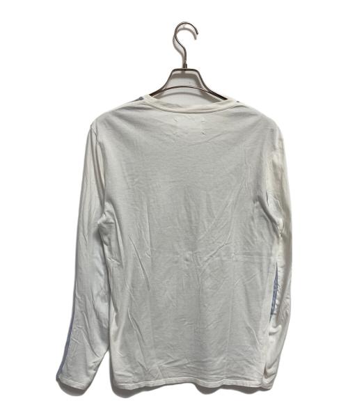Maison Margiela（メゾンマルジェラ）Maison Margiela (メゾンマルジェラ) 切替ロングスリーブカットソー グレー×ホワイト サイズ:46（M）の古着・服飾アイテム
