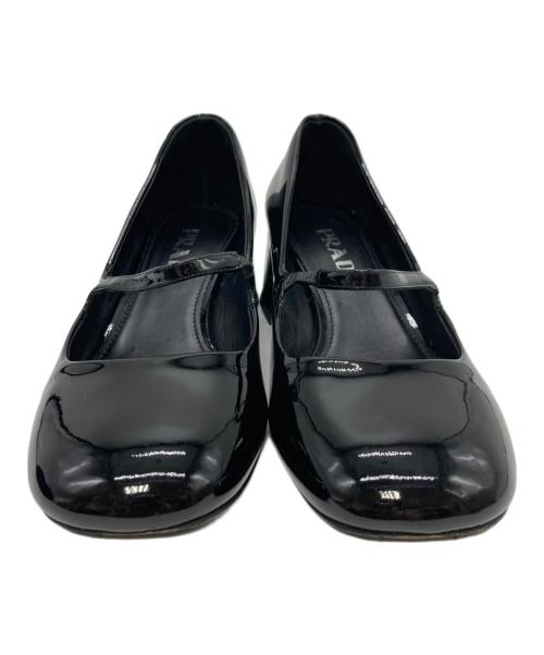 PRADA（プラダ）PRADA (プラダ) メリージェーンパテントレザーパンプス ブラック サイズ: 37 1/2の古着・服飾アイテム