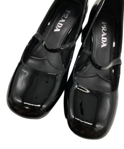 PRADA（プラダ）PRADA (プラダ) メリージェーンパテントレザーパンプス ブラック サイズ: 37 1/2の古着・服飾アイテム