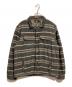 RRL（ダブルアールエル）の古着「STRIPE BLANKET W/NYLON QUILTING SHIRTS JACKET」｜グレー×ベージュ
