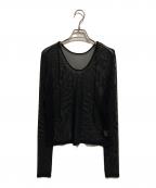 anukeアンヌーク）の古着「2way Sheer Tops」｜ブラック