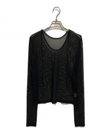 anuke（アンヌーク）の古着「2way Sheer Tops」｜ブラック