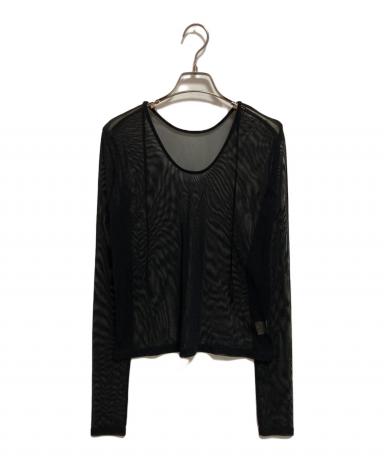 中古・古着通販】anuke (アンヌーク) 2way Sheer Tops ブラック サイズ