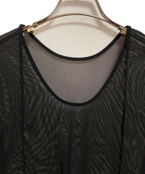 anuke（アンヌーク）anuke (アンヌーク) 2way Sheer Tops ブラック サイズ:FREEの古着・服飾アイテム