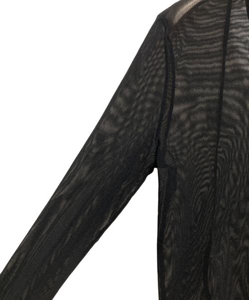 anuke（アンヌーク）anuke (アンヌーク) 2way Sheer Tops ブラック サイズ:FREEの古着・服飾アイテム