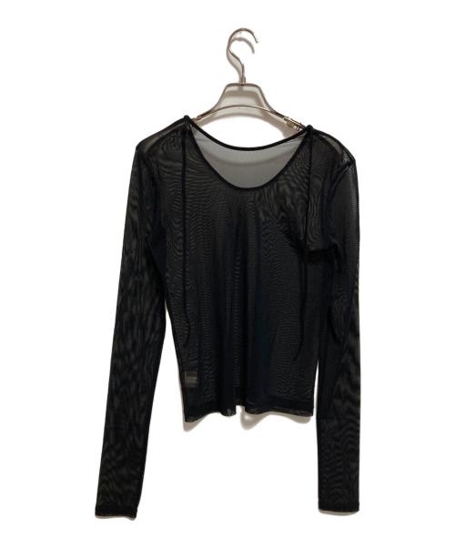 anuke（アンヌーク）anuke (アンヌーク) 2way Sheer Tops ブラック サイズ:FREEの古着・服飾アイテム