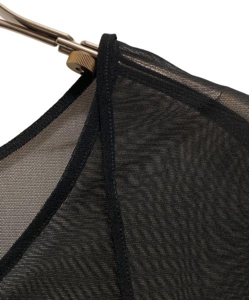 anuke（アンヌーク）anuke (アンヌーク) 2way Sheer Tops ブラック サイズ:FREEの古着・服飾アイテム
