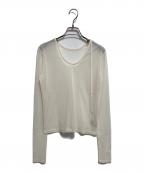 anukeアンヌーク）の古着「2way Sheer Tops」｜アイボリー