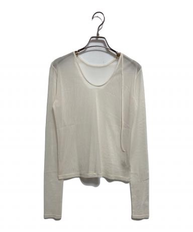 中古・古着通販】anuke (アンヌーク) 2way Sheer Tops アイボリー