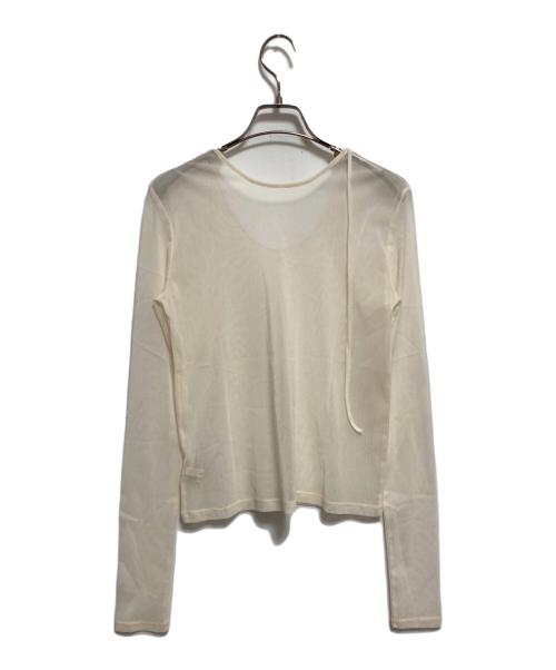 anuke（アンヌーク）anuke (アンヌーク) 2way Sheer Tops アイボリー サイズ:FREEの古着・服飾アイテム