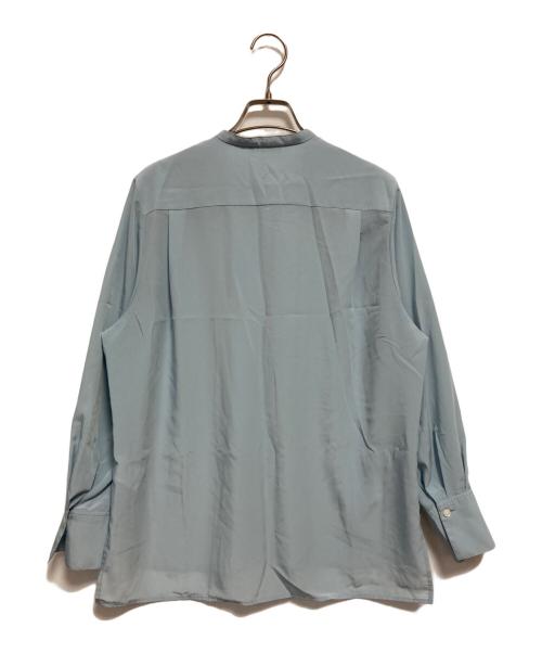 BALLSEY（ボールジィ）BALLSEY (ボールジィ) クリアデシン ボウタイブラウス ブルー サイズ:36の古着・服飾アイテム