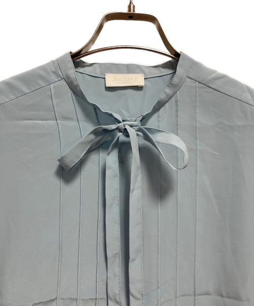 BALLSEY（ボールジィ）BALLSEY (ボールジィ) クリアデシン ボウタイブラウス ブルー サイズ:36の古着・服飾アイテム