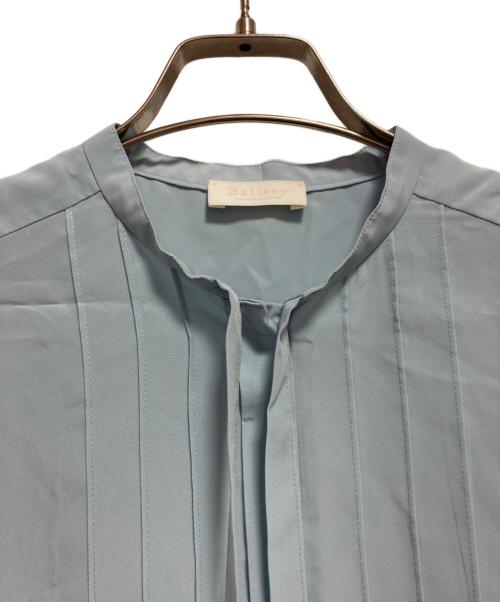 BALLSEY（ボールジィ）BALLSEY (ボールジィ) クリアデシン ボウタイブラウス ブルー サイズ:36の古着・服飾アイテム
