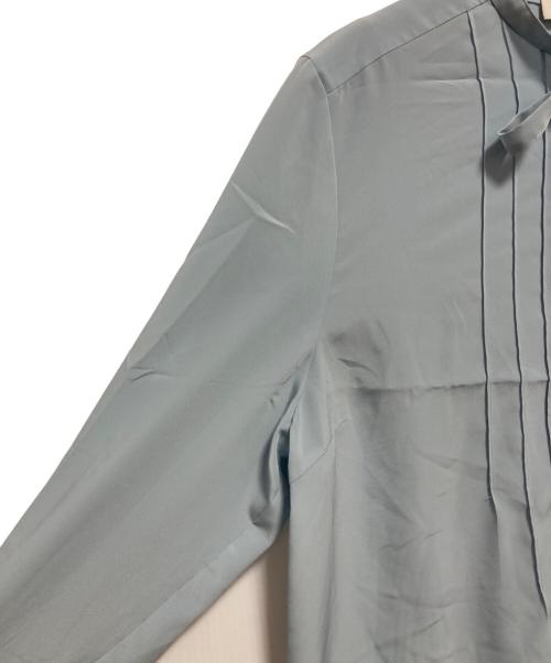 BALLSEY（ボールジィ）BALLSEY (ボールジィ) クリアデシン ボウタイブラウス ブルー サイズ:36の古着・服飾アイテム