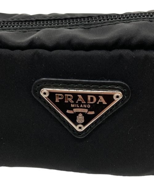 PRADA（プラダ）PRADA (プラダ) 三角ロゴプレートナイロンポーチ ブラックの古着・服飾アイテム